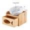 Show in main carousel: Frisco Elevated Non-Skid Ceramic Bowl & Bamboo Storage, White, Small: 1 cup slide 3 of 10