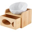 Show in main carousel: Frisco Elevated Non-Skid Ceramic Bowl & Bamboo Storage, White, Small: 1 cup slide 4 of 9