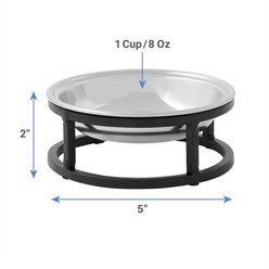 Frisco Elevated Stainless Steel Dog & Cat Bowl, Small: 1 cup slide 2 of 7