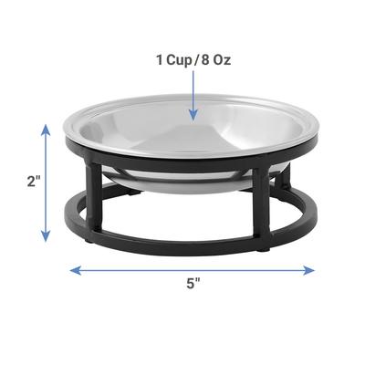 Show full view: Frisco Elevated Stainless Steel Dog & Cat Bowl, Small: 1 cup slide 2 of 9