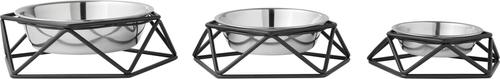 Show full view: Frisco Elevated Stainless Steel Dog & Cat Bowl with Metal Stand, Extra Small, 2 count slide 6 of 10
