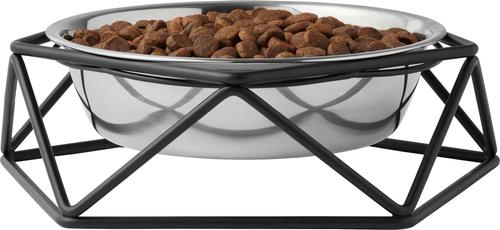 Show full view: Frisco Elevated Stainless Steel Dog & Cat Bowl with Metal Stand, Medium: 3 cup, 1 count slide 4 of 10
