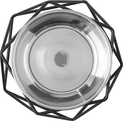 Show full view: Frisco Elevated Stainless Steel Dog & Cat Bowl with Metal Stand, Medium: 3 cup, 1 count slide 5 of 10