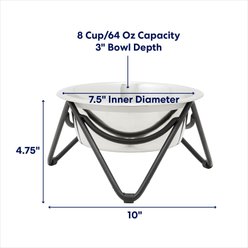 Frisco Elevated Triangle Iron Stand Dog & Cat Single Bowl Diner, Medium: 6 cup slide 2 of 8