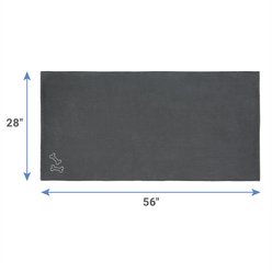 Frisco Embroidered Bones Microfiber Dog Bath Towel, Gray, Large slide 2 of 5