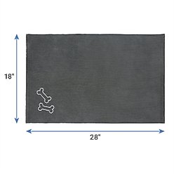 Frisco Embroidered Bones Microfiber Dog Bath Towel, Gray, Medium slide 2 of 5