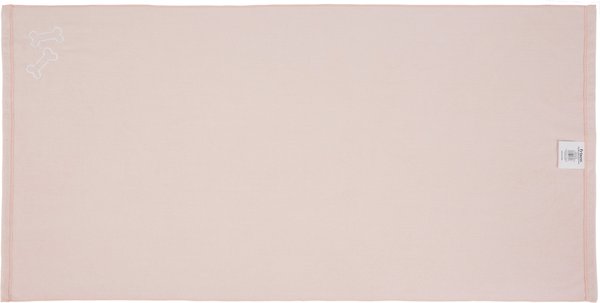 Show full view: Frisco Embroidered Bones Microfiber Dog Bath Towel, Pink, Large slide 3 of 7