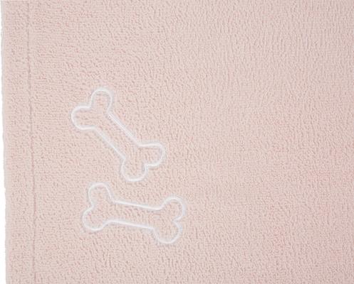 Show full view: Frisco Embroidered Bones Microfiber Dog Bath Towel, Pink, Large slide 4 of 7