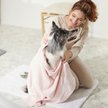 Show in main carousel: Frisco Embroidered Bones Microfiber Dog Bath Towel, Pink, Large slide 5 of 7