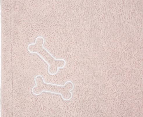 Show full view: Frisco Embroidered Bones Microfiber Dog Bath Towel, Pink, Medium slide 4 of 7