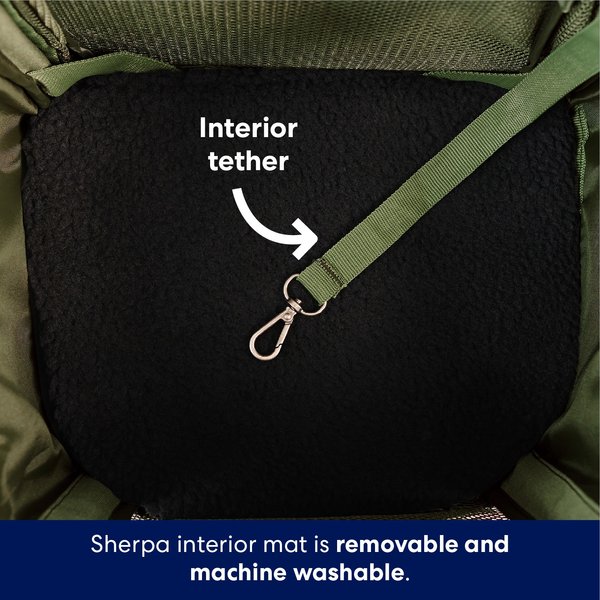 Show full view: Frisco Expandable Dog & Cat Backpack Carrier, Green slide 6 of 8