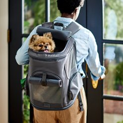 Frisco Expandable Dog & Cat Backpack Carrier, Grey