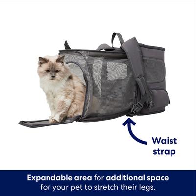 Show full view: Frisco Expandable Dog & Cat Backpack Carrier, Grey slide 3 of 8