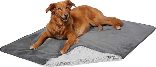 Show full view: Frisco Eyelash Bolster Bed, Silver, Small + Cat & Dog Blanket, Silver slide 7 of 10