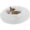 Show in main carousel: Frisco Eyelash Cat & Dog Bolster Bed + Blanket, Silver, Large slide 2 of 10