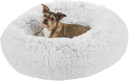 Show full view: Frisco Eyelash Cat & Dog Bolster Bed + Blanket, Silver, Large slide 2 of 10