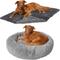 Show in main carousel: Frisco Eyelash Cat & Dog Bolster Bed + Blanket, Smoky Gray, Large slide 1 of 10