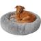 Show in main carousel: Frisco Eyelash Cat & Dog Bolster Bed + Blanket, Smoky Gray, Large slide 2 of 10