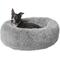 Show in main carousel: Frisco Eyelash Cat & Dog Bolster Bed + Blanket, Smoky Gray, Medium slide 2 of 10