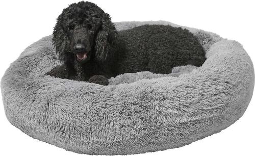 Show full view: Frisco Eyelash Cat & Dog Bolster Bed + Blanket, Smoky Gray, X-Large slide 2 of 10
