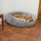 Show in main carousel: Frisco Eyelash Cat & Dog Bolster Bed + Blanket, Smoky Gray, X-Large slide 5 of 10