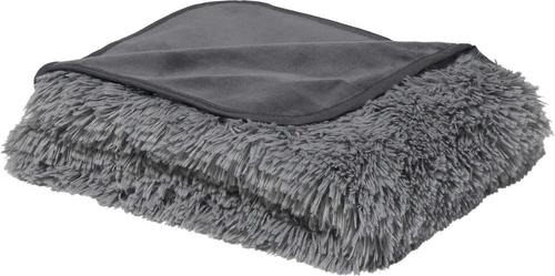 Show full view: Frisco Eyelash Cat & Dog Bolster Bed + Blanket, Smoky Gray, X-Large slide 7 of 10