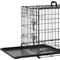 Show in main carousel: Frisco Eyelash Orthopedic Crate Mat, Smoky Gray, 24-in + Fold & Carry Single Door Collapsible Wire Dog Crate, 24 inch slide 6 of 10