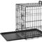 Show in main carousel: Frisco Eyelash Orthopedic Crate Mat, Smoky Gray, 30-in + Fold & Carry Single Door Collapsible Wire Dog Crate, 30 inch slide 6 of 10