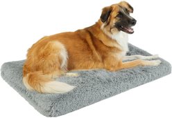 Frisco Eyelash Orthopedic Crate Mat, Smoky Gray, 36-in + Fold & Carry Single Door Collapsible Wire Dog Crate, 36 inch slide 2 of 9
