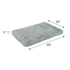 Frisco Eyelash Orthopedic Dog Crate Mat, Smoky Gray, 36-in slide 2 of 6