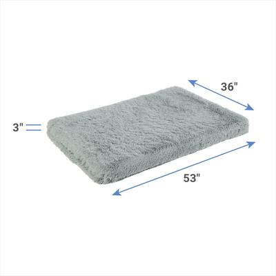 Show full view: Frisco Eyelash Orthopedic Dog Crate Mat, Smoky Gray, 54-in slide 2 of 8