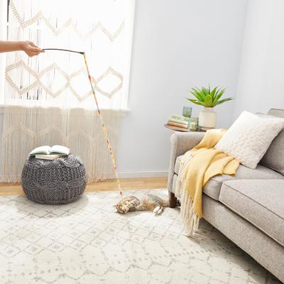 Show full view: Frisco Fabric, Neon Bubbles + Bird with Feathers Teaser Wand Cat Toy with Catnip slide 5 of 10