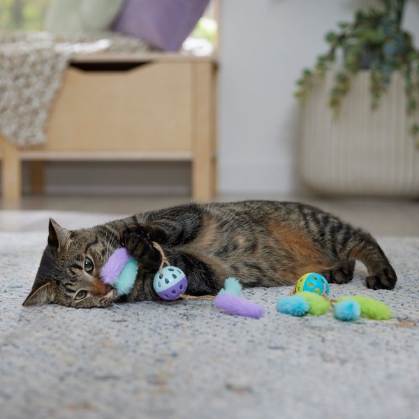 Frisco Fabric & Play Plastic Balls Cat Toy