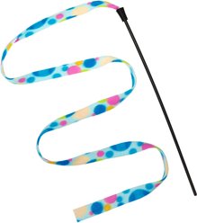Frisco Fabric Teaser Wand Cat Toy, Neon Bubbles