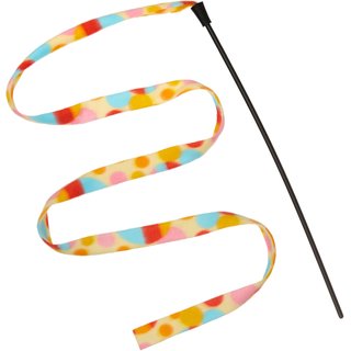 Frisco Fabric Teaser Wand Cat Toy, Retro Circles slide 1 of 4