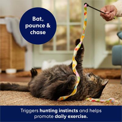 Show full view: Frisco Fabric Teaser Wand Cat Toy, Retro Circles slide 3 of 5