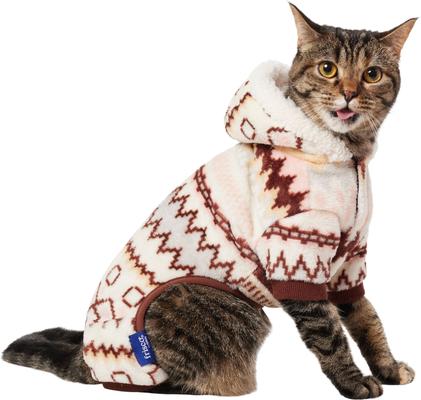 Show full view: Frisco Fairisle Cozy Plush Fleece Dog & Cat PJs, Cream, Medium slide 3 of 9