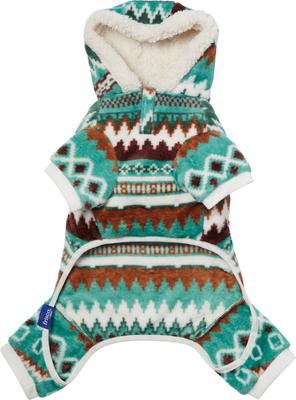 Show full view: Frisco Fairisle Cozy Plush Fleece Dog & Cat PJs, Green, Large slide 4 of 8