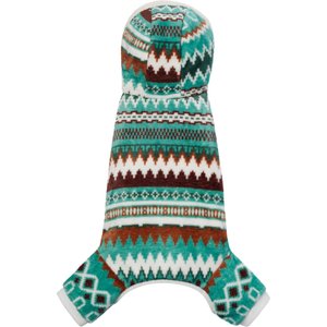 Frisco Fairisle Cozy Plush Fleece Dog & Cat PJs, Green, Medium