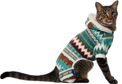 Frisco Fairisle Cozy Plush Fleece Dog & Cat PJs, Green, Small