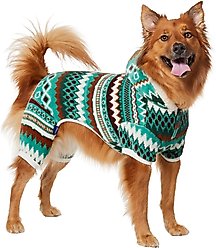 Frisco Fairisle Cozy Plush Fleece Dog & Cat PJs, Green, X-Large