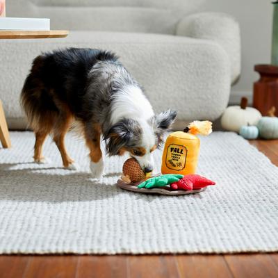 Show full view: Frisco Fall Festive Candle Charger Plush Squeaky Dog Toy, 4 count slide 3 of 4