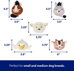 Frisco Farm Animal Friends Plush Variety Pack Dog Toy, Small/Medium, 10 count slide 2 of 8