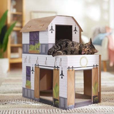 Show full view: Frisco Farmhouse Cardboard Cat House, 2-Story slide 4 of 7