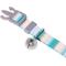 Show in main carousel: Frisco Fashion Floral Polyester Breakaway Cat Collar with Bell, Barcode Stripe Baltic Teal, 8 to 12-in neck, 3/8-in wide slide 3 of 8