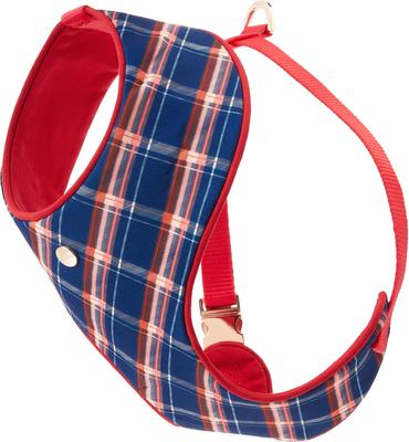 Show full view: Frisco Fashion Over-The-Head Harness, Blue Plaid, Medium slide 4 of 7