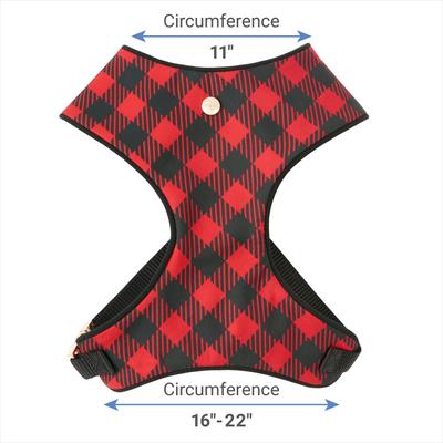 Show full view: Frisco Fashion Over-The-Head Harness, Buffalo Plaid, Small slide 3 of 8