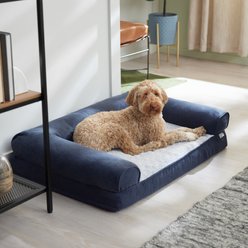 Frisco Faux Felt Orthopedic Sofa Dog Bed with Removable Cover, Gray, Large