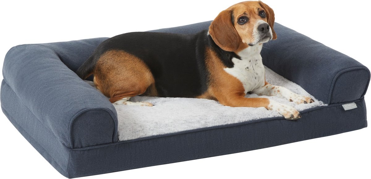 Frisco Faux Felt Orthopedic Sofa Dog & Cat Bed with Removable Cover