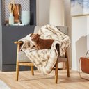Frisco Faux Fur Cat & Dog Throw Blanket, Brown, Small